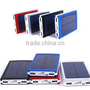 2014 Good Sell High Efficiency 10000mah Dual Usb Output Solar Power Bank thumbnail-3