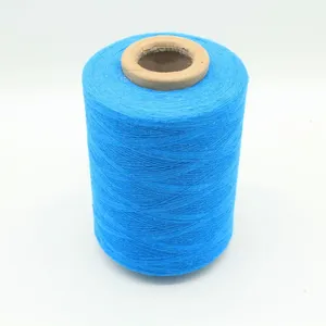 Supply Blue Color 50% Cotton 50% Polyester Ne24s/1 Colored Yarn Recycled Cotton Open-end Spinning Yarn for Denimrn thumbnail-2