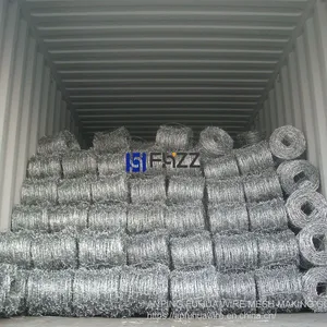 Hot Dipped Galvanized Steel Double Twist Barbed Wire for Security Fencing thumbnail-5