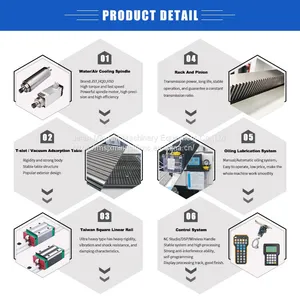 3 Axis 1325 Automatic Woodworking Advertising Making 3D CNC Router Machine for Furniture Cabinet Cutting Foam Acrylic MDF PVC Wood Carving Aluminum Engraving thumbnail-3