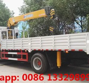 HOT SALE!Dongfeng D9 190hp Diesel 5tons Cargo Truck With Crane for Sale thumbnail-4