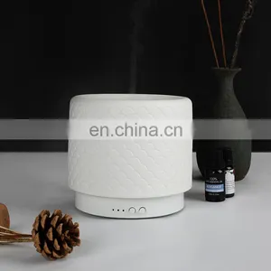 High End Ceramic Aroma Diffuser With Bamboo Base 280ml Water Capacity And Warm Light Timer Auto Off Long Cord For Home Office thumbnail-3