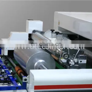 UTM1100B Servo Motor Driven Fast Speed Double Lane Line Automatic Carton Box Window Patching Machine thumbnail-3