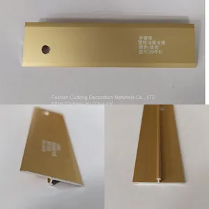 Door Aluminum Alloy Laminate Flat Buckle SPC Stone Plastic Floor Edge Bar Cabinet Window Sill Staircase Right Angle Closing Line thumbnail-1