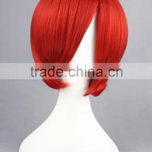 High Quality 35cm Short Straight VOCALOID-AKAITO Red Synthetic Anime Wig Cosplay Costume Hair Wig Party Wig thumbnail-2