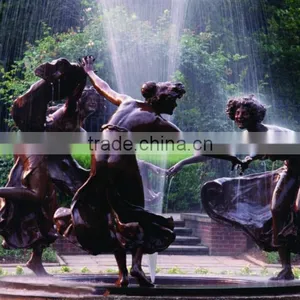 Metal Water Fountain Bronze Female Sculpture for Public Decoration thumbnail-2