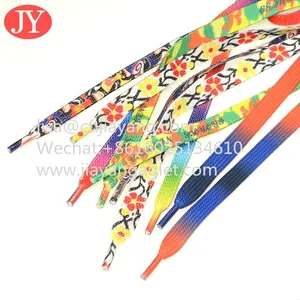 Hot Transfer Flat Shoelace Print Logo Sneaker Polyester Shoelace thumbnail-4