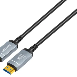OEM Factory Wholesale Aluminum Alloy 4K Fiber Optic HDMI2.0 AOC-Active Optical Cable-AM to AM thumbnail-1
