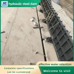 Hydraulic Bottom Shaft Steel Dam, Flap Gate, Large and Medium-sized Steel Structure Hydraulic Dam, River Weir thumbnail-4