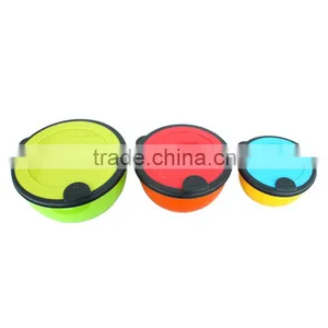 Color Tableware Mixing Bowl Tiffin Box Stainless Steel Keep Food Fresh Storage Boxes With Plastic Lid thumbnail-4