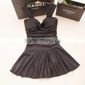 2016 High Quality Lady Swimsuit Dress Nylon With Lycra Swimming Suit thumbnail-1