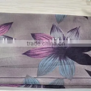 High Quality Large Elegant Flower Printing Encrypt Polyester Voile Scarf for Women thumbnail-5