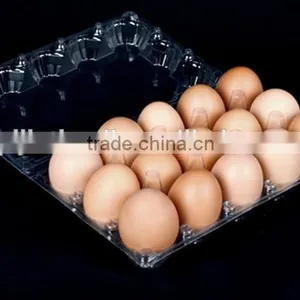 Wholesale Clear Plastic Clamshell Egg Tray Box Packaging of 15 Holes/cavities thumbnail-2