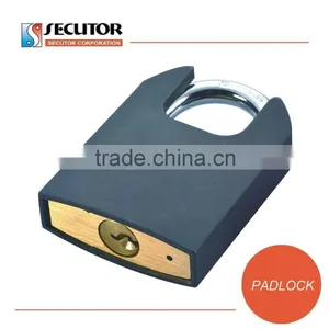 PVC Plastic Shell Shackle Protected Lock Brass Padlock thumbnail-1