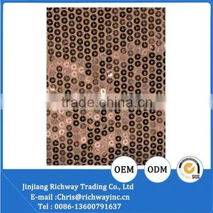 Large Reversible Sequin Fabric Embroidery Fabric Material thumbnail-1