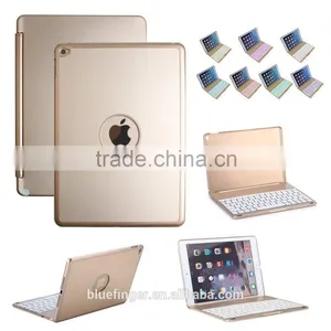 Best Seller Backlit Aluminium Alloy Bluetooth Keyboard Case for 9" Android Tablet With Smart Cover thumbnail-3