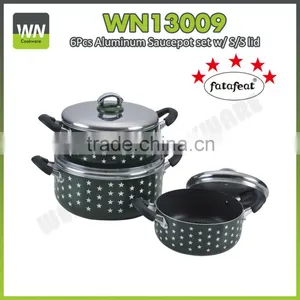 7 Pcs Marble Coating Cookware Set Black Forged Aluminum Stone-coated Cookware thumbnail-4