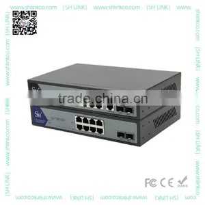 Neutral Packing 8*10/100/1000Base-T to 2*1000Base-F Gigabit 8 Port Media Converter thumbnail-2