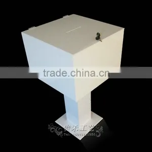 GH-RJ001Shenzhen Factory Wholesale Acrylic Donation Boxes With Locks/white Donation Boxes thumbnail-3