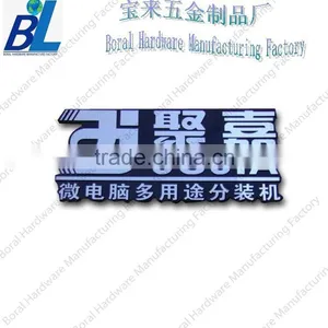 CD Pattern Aluminum Stamped Brand Logo Metal Tag thumbnail-1
