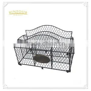Custom Wrought Iron Magazine Holder Metal Display Rack thumbnail-1