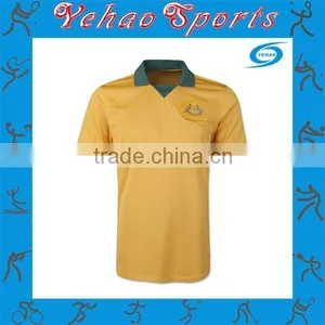 Plain Australia Soccer Jersey With Favorable Price and Sublimation thumbnail-2