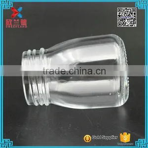 100ml Clear Cheap Empty Pudding Glass Milk Bottle With Black Cap thumbnail-4