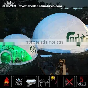 White PVC Fabric Geodesic Dome Tent for Outdoor Event thumbnail-1