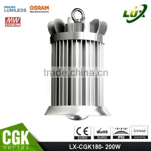 Meanwell Driver Free Lighting Design 2016 CE Rohs Approved Copper Heat Pipe Design 5 Years Warranty 200W LED High Bay Lamps thumbnail-4