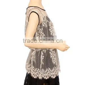 Wholesale Women Clothing Girls' Lace Sleeveless Blouse With Waist Strap thumbnail-4