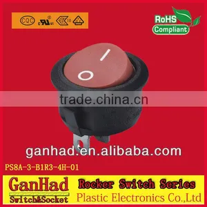 Round Appliance Rocker Switch ON OFF&8A 250V UL ENEC Rocker Swtich thumbnail-1