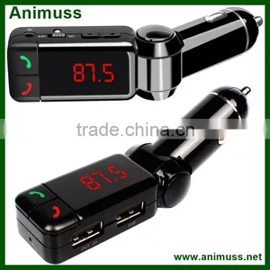 LCD Display TF Card Car MP3 Audio Player Bluetooth FM Modulator USB Charger for IPhone Samsung thumbnail-1