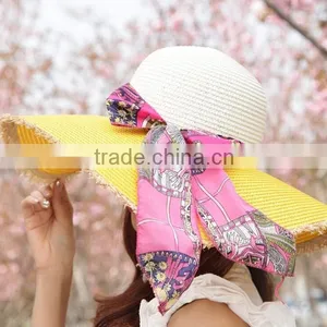 Wholesale Fashion Custom Natural Straw Hat Handmade Natural StrawHats for Lady thumbnail-1