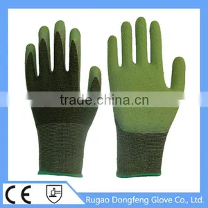 13 Gauge Bamboo Fiber Woven Crinkle Latex Rubber Work Gloves For Self Defense Safety thumbnail-1