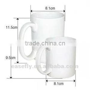 11oz White Blank Sublimation Transfer Coated Mug thumbnail-1