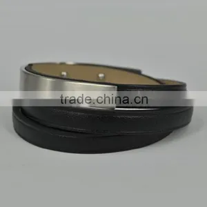 Leather Jewelry Hot Sale Steel Time Leather Bracelet Plain Leather Bracelet thumbnail-6
