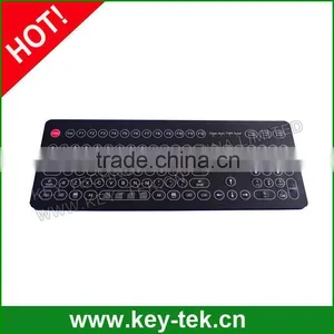 IP68 Dynamic Rated Washable Industrial Membrane Keyboard With Integrated Numeric Keypad thumbnail-3