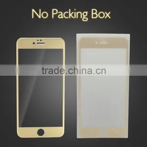 Premium Alloy Ultra Slim Clear Gold Tempered Glass Screen Protector for IPhone 6S Anti Blue Light Glass Screen Protector thumbnail-2
