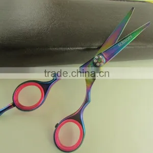 Left Handed Titanium Color Barber Scissors 6" thumbnail-4