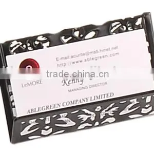 Engraved Desk Top Organizer - Name Card Holder thumbnail-2