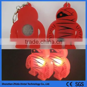 Red LED Light Silicone Keychain for Multiple Keys thumbnail-3