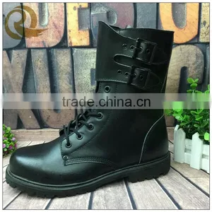 Genuine Leather Military Combat Tactical Boots Man Black thumbnail-2