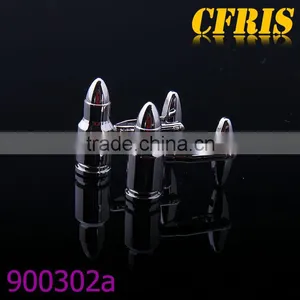 High Polish Bullet Shape Cufflink For Men thumbnail-1