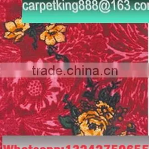 Deep Red Floral Pattern Printed Carpet for Exhibition Carpet Flooring Rugs thumbnail-1