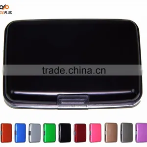 Luckiplus Inventory RFID Blocking Aluminum Credit Card Holder for Men & Women, Cool Slim Metal Busin Black thumbnail-1