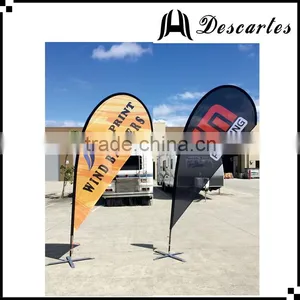 H:3m Teardrop Flying Banners, Decorative Beach Flags for Company Publicity thumbnail-1