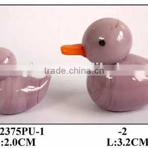 Purple Glass Duckling for Easter Gift thumbnail-1