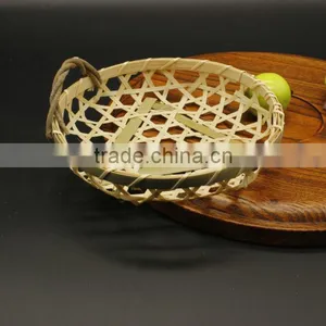 Green Bamboo Chip Woven Sieve Basket thumbnail-3
