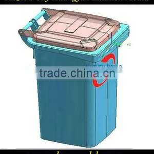 Plastic Dustbin Injection Mould,industrial Garbage Bin Mould thumbnail-1
