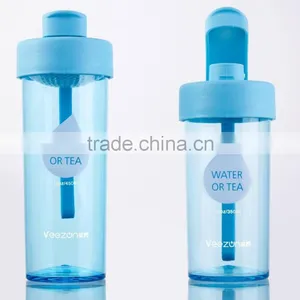BPA Free Clear Plastic Joyshaker Drinking Water Bottle With Handle thumbnail-4